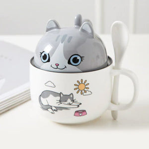 Cute Cartoon Ceramic Cat Cup | LIMITED STOCK-Kawaii Dream