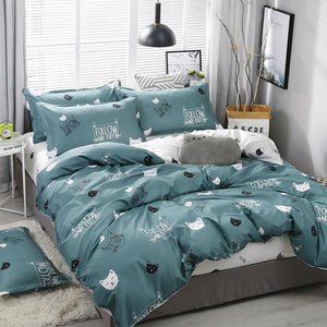 Cute Cat Print Bedding Set-Kawaii Dream
