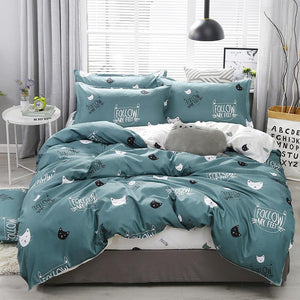 Cute Cat Print Bedding Set-Kawaii Dream