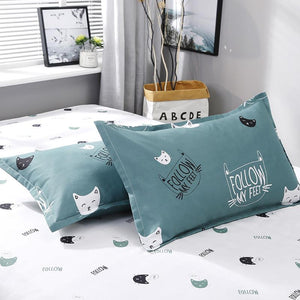 Cute Cat Print Bedding Set-Kawaii Dream