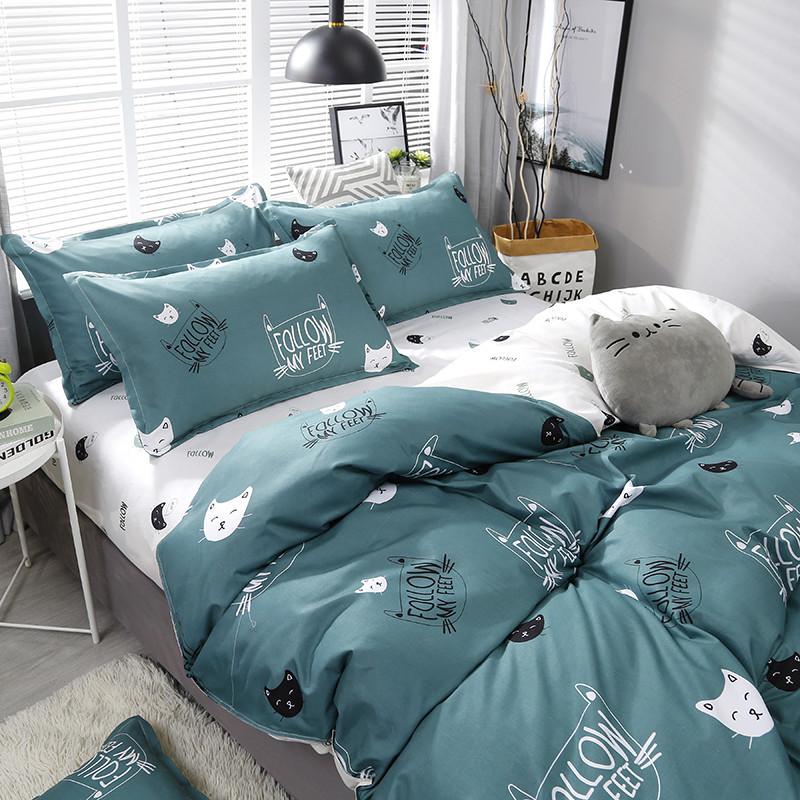 Cute Cat Print Bedding Set-Kawaii Dream