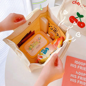 Cute Cherry & Bunny Canvas Lunch Bags-Kawaii Dream
