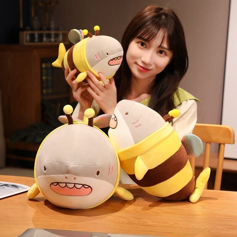 Cute Chonky Half Shark Half Bee Plushie-Kawaii Dream