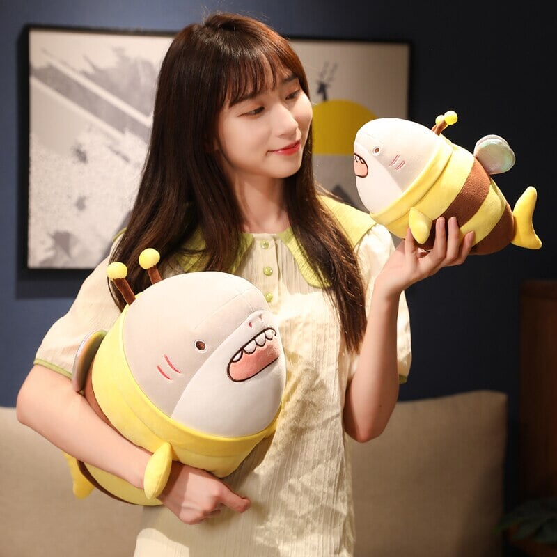 Cute Chonky Half Shark Half Bee Plushie-Kawaii Dream