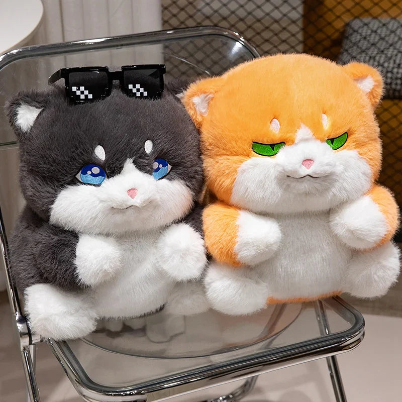 Cute Chubby Gray Ginger Cat Plushies-Kawaii Dream