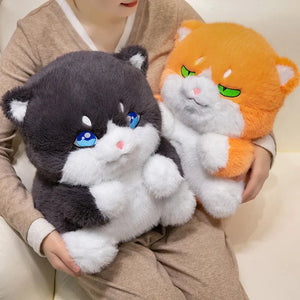 Cute Chubby Gray Ginger Cat Plushies-Kawaii Dream
