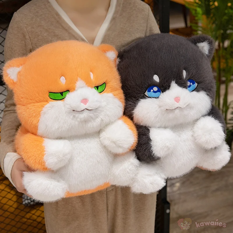 Cute Chubby Gray Ginger Cat Plushies-Kawaii Dream