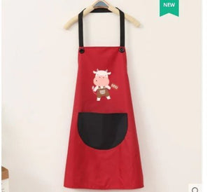 Cute Cow Print Waterproof Apron V2-Kawaii Dream