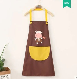 Cute Cow Print Waterproof Apron V2-Kawaii Dream