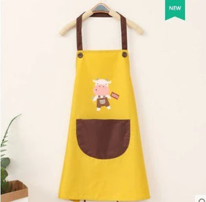 Cute Cow Print Waterproof Apron V2-Kawaii Dream