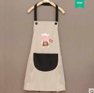 Cute Cow Print Waterproof Apron-Kawaii Dream