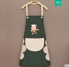 Cute Cow Print Waterproof Apron-Kawaii Dream