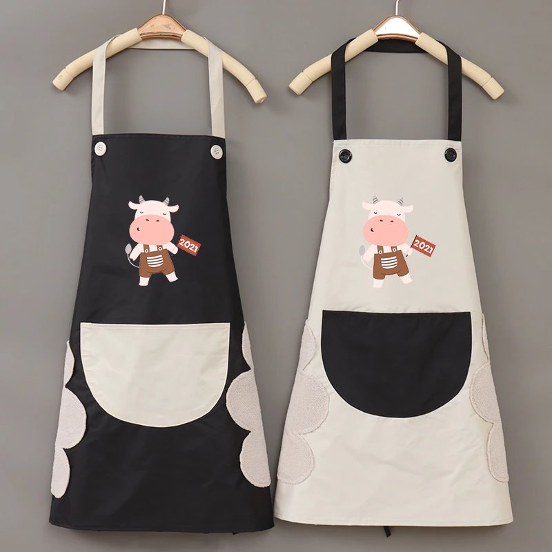 Cute Cow Print Waterproof Apron-Kawaii Dream