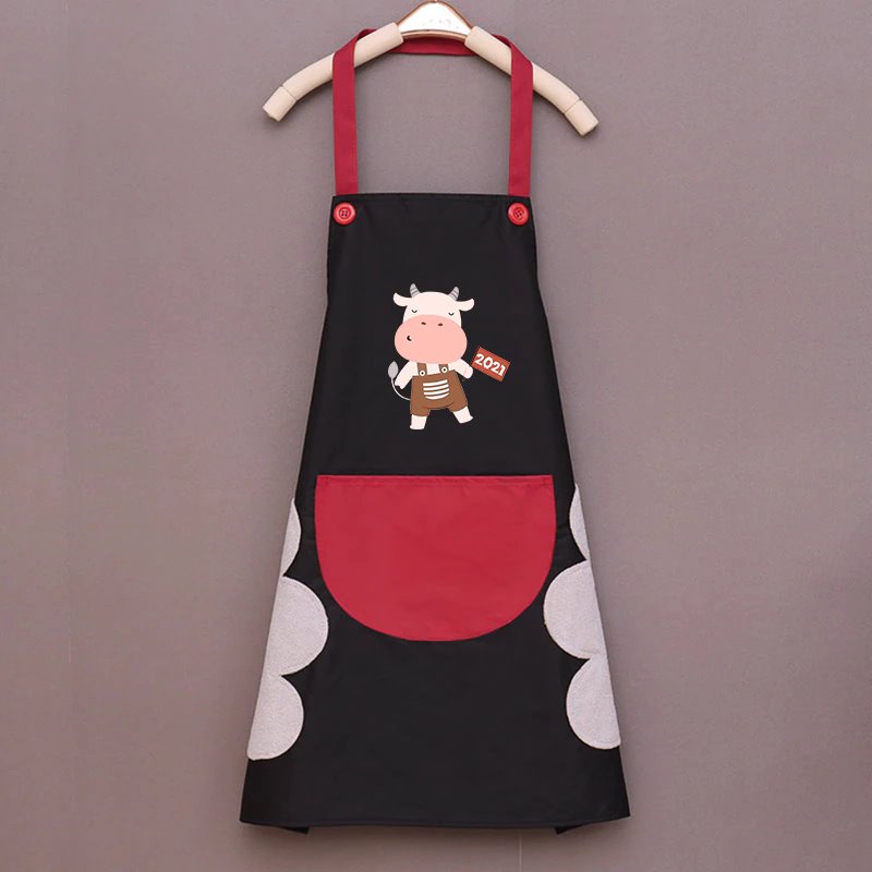 Cute Cow Print Waterproof Apron-Kawaii Dream