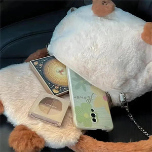 Cute Fluffy Brown Burmese Cat Plush Bag-Kawaii Dream