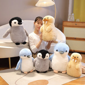 Cute Fluffy Penguin Walrus Plushies-Kawaii Dream