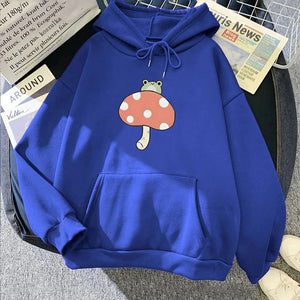 Cute Frog Mushroom Unisex Hoodie-Kawaii Dream