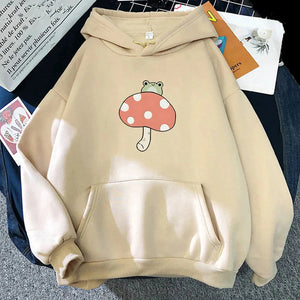 Cute Frog Mushroom Unisex Hoodie-Kawaii Dream