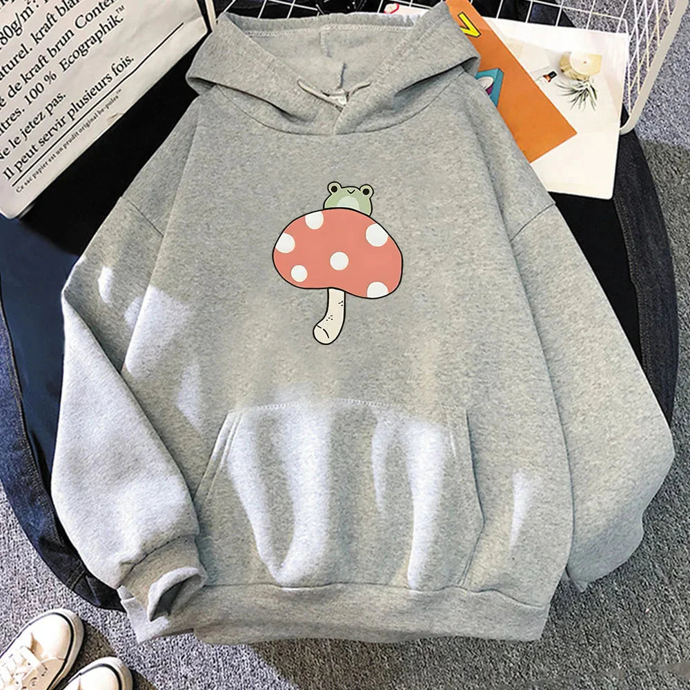 Cute Frog Mushroom Unisex Hoodie-Kawaii Dream