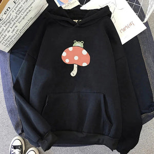 Cute Frog Mushroom Unisex Hoodie-Kawaii Dream