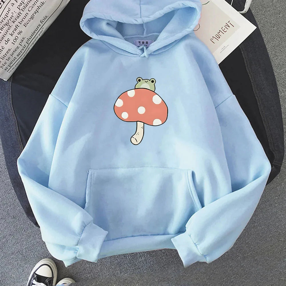 Cute Frog Mushroom Unisex Hoodie-Kawaii Dream