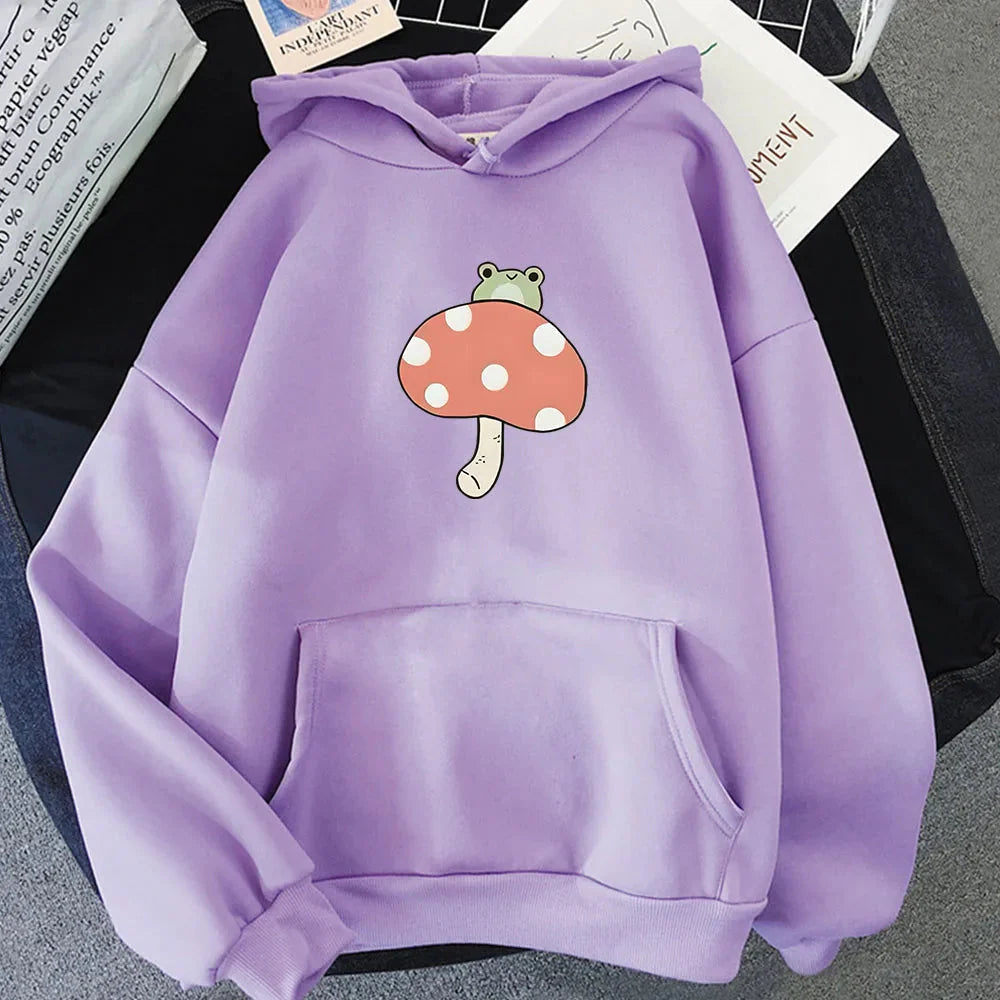 Cute Frog Mushroom Unisex Hoodie-Kawaii Dream