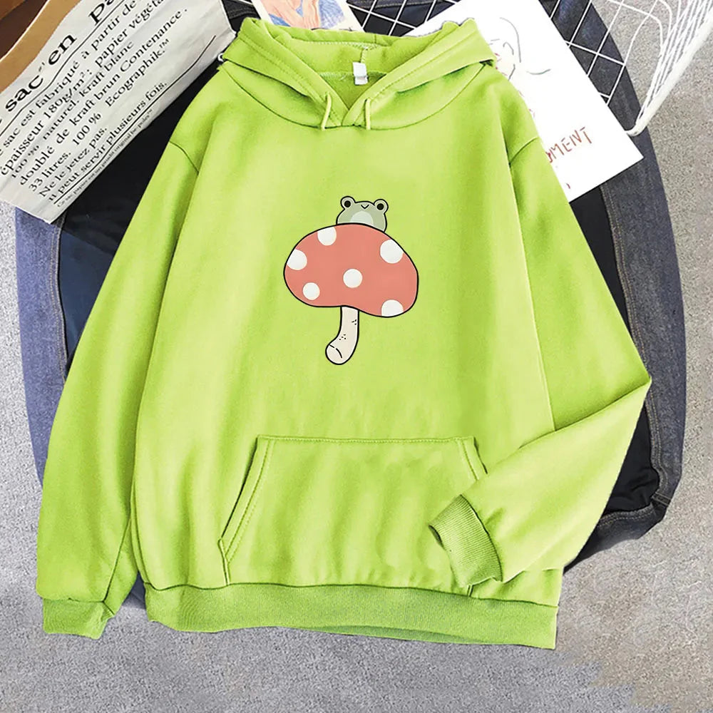 Cute Frog Mushroom Unisex Hoodie-Kawaii Dream