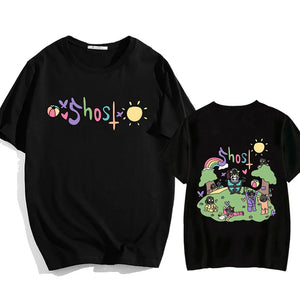 Cute Ghost Band Illustration Unisex Tee-Kawaii Dream