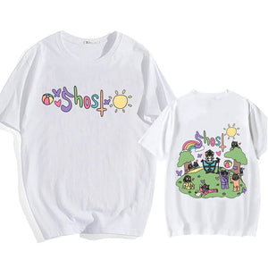Cute Ghost Band Illustration Unisex Tee-Kawaii Dream