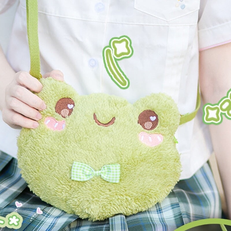 Cute Green Frog Shoulder Bag-Kawaii Dream
