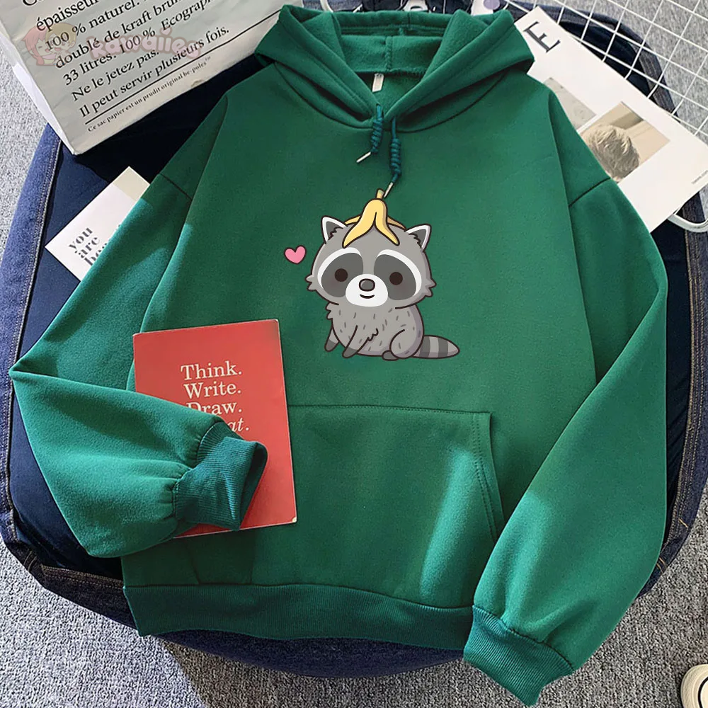 Cute Raccoon with Banana Peel Unisex Hoodie-Kawaii Dream