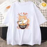 Cute Shiba Inu Slurping Ramen Unisex Tee-Kawaii Dream