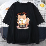 Cute Shiba Inu Slurping Ramen Unisex Tee-Kawaii Dream