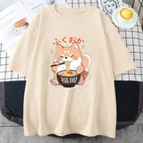 Cute Shiba Inu Slurping Ramen Unisex Tee-Kawaii Dream