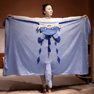 Cute Sofi the Blue Dragon Cloak Hooded Blanket Cape-Kawaii Dream