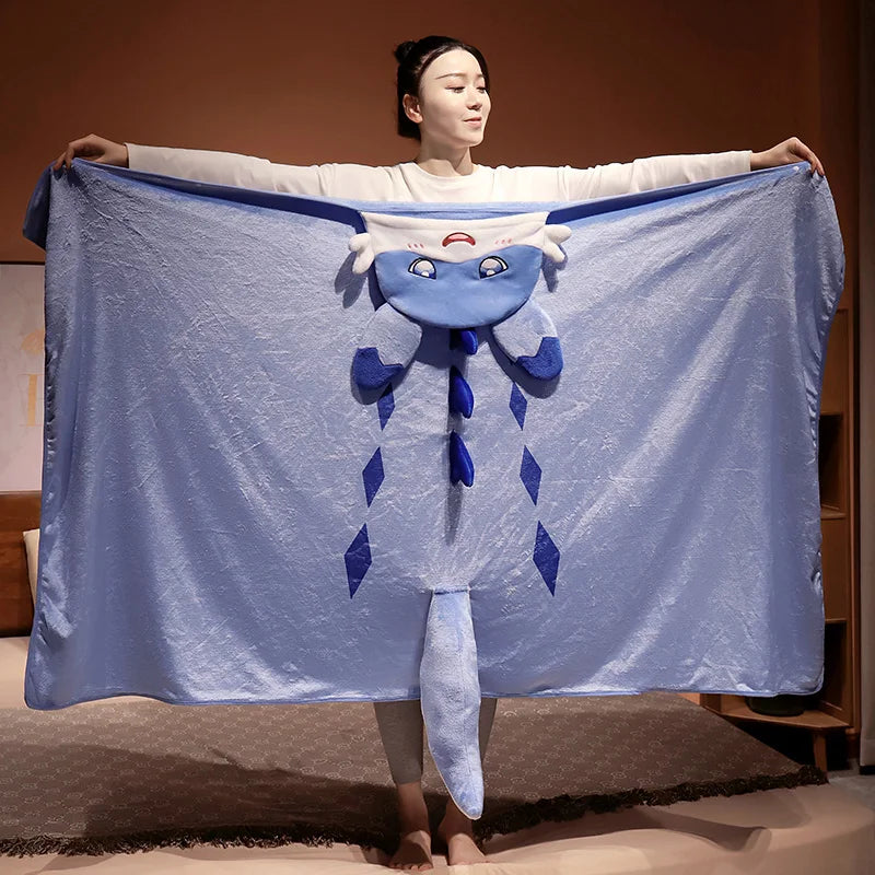 Cute Sofi the Blue Dragon Cloak Hooded Blanket Cape-Kawaii Dream
