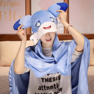 Cute Sofi the Blue Dragon Cloak Hooded Blanket Cape-Kawaii Dream