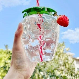 Cute Strawberry Cup with Straw-Kawaii Dream