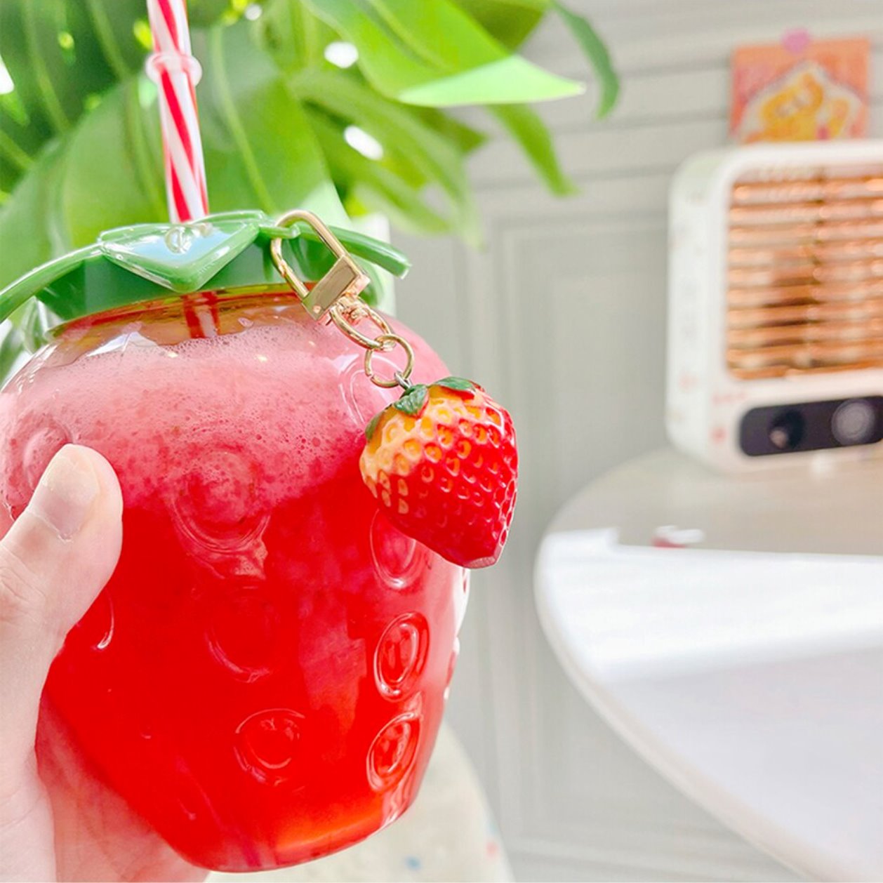 Cute Strawberry Cup with Straw-Kawaii Dream
