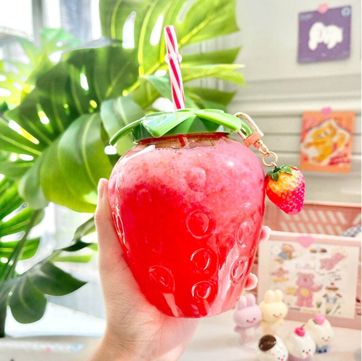 Cute Strawberry Cup with Straw-Kawaii Dream