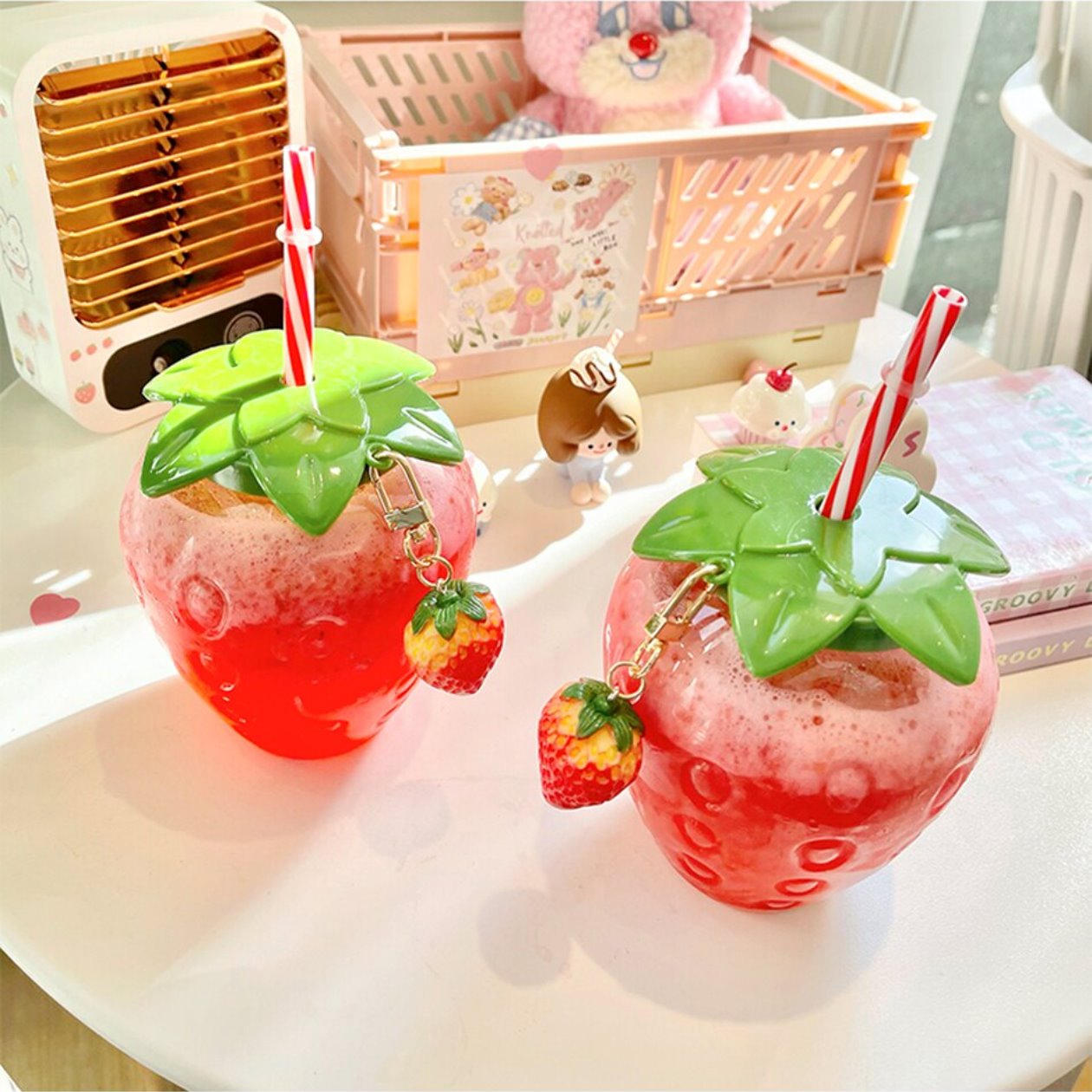 Cute Strawberry Cup with Straw-Kawaii Dream