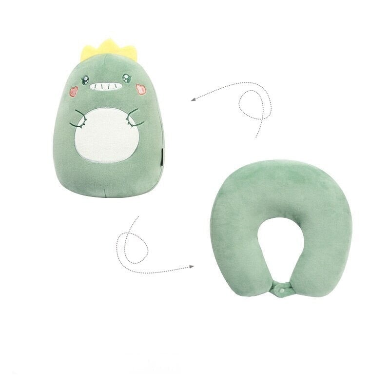 Dino 2 in 1 Travel Neck Support Pillow & Plushie-Kawaii Dream
