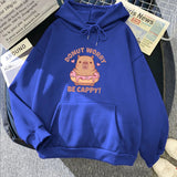 Don't Worry Be Cappy Capybara Donut Unisex Hoodie-Kawaii Dream