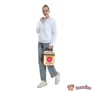 Donut Worry Be Cappy' Capybara Lunch Bags-Kawaii Dream