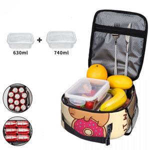 Donut Worry Be Cappy' Capybara Lunch Bags-Kawaii Dream