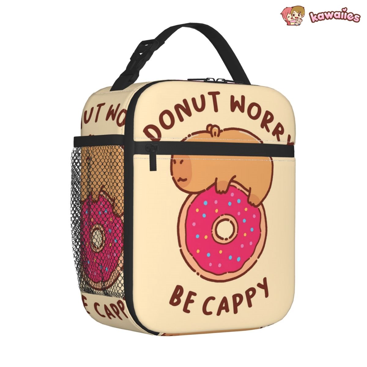 Donut Worry Be Cappy' Capybara Lunch Bags-Kawaii Dream