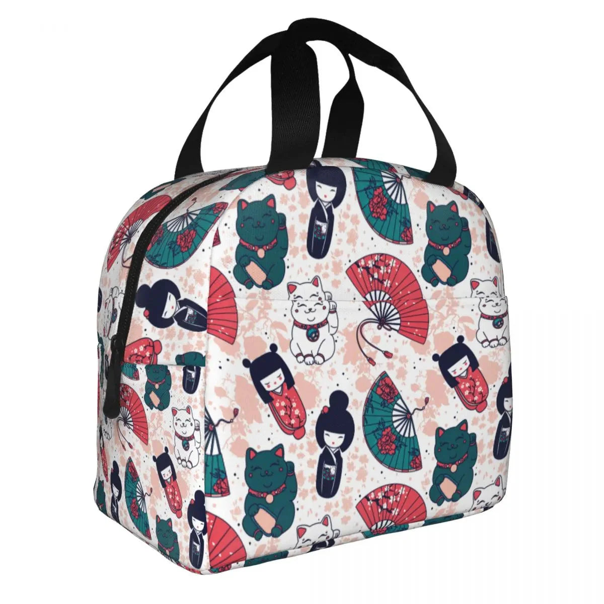 Dozens of Japanese Kokeshi Doll Lunch Bag-Kawaii Dream