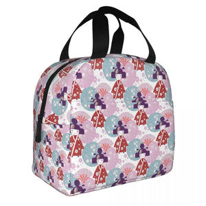 Dozens of Japanese Kokeshi Doll Lunch Bag-Kawaii Dream