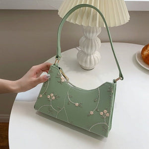 Elegant Lace Floral Shoulder Bag-Kawaii Dream