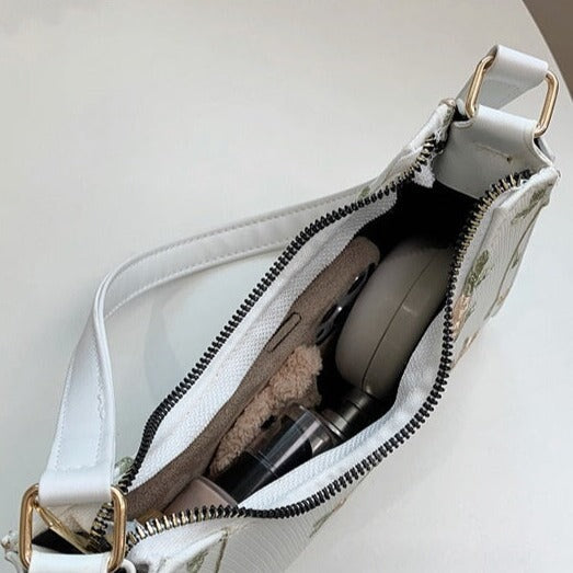 Elegant Lace Floral Shoulder Bag-Kawaii Dream